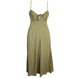 SHORE Oceanside Jumper Sage Green‎ Jumpsuit Linen Blend sz XS NWT $188